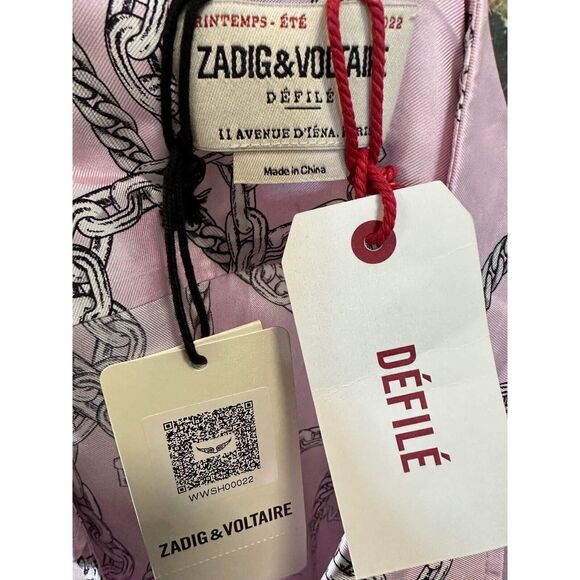 NWT ZADIG & VOLTAIRE TOUPY SHIRT Size Extra Small - Picture 9 of 10